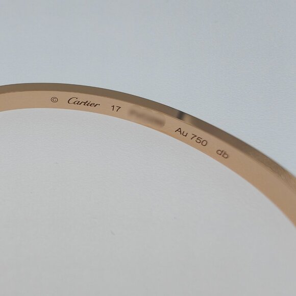 Cartier Love bracelet 18K rose gold size 17 - Picture 8 of 9